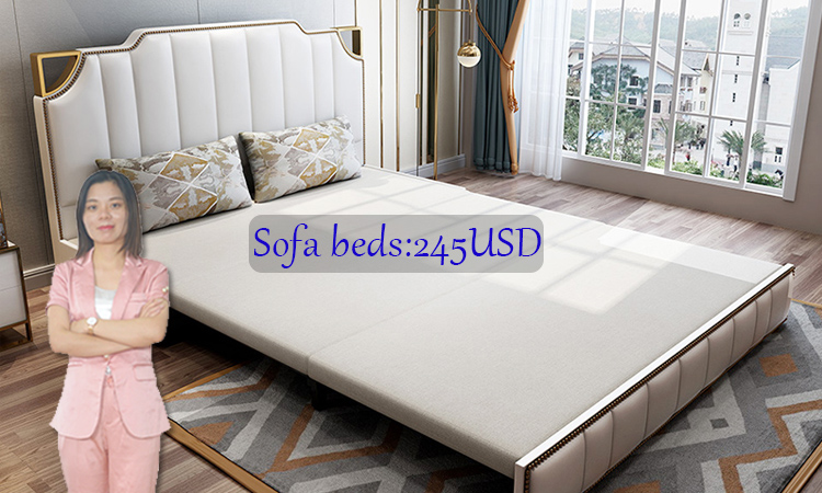 Space saving pull out sofa bed