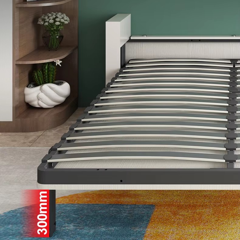 Queen king size horizontal murphy folding wall bed