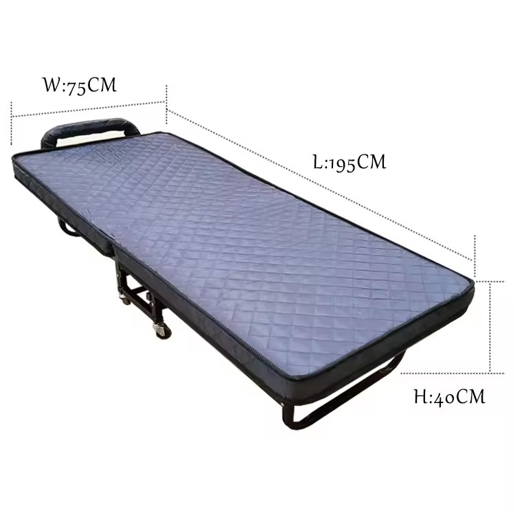 Hotel simple single double portable folding bed china folded bed