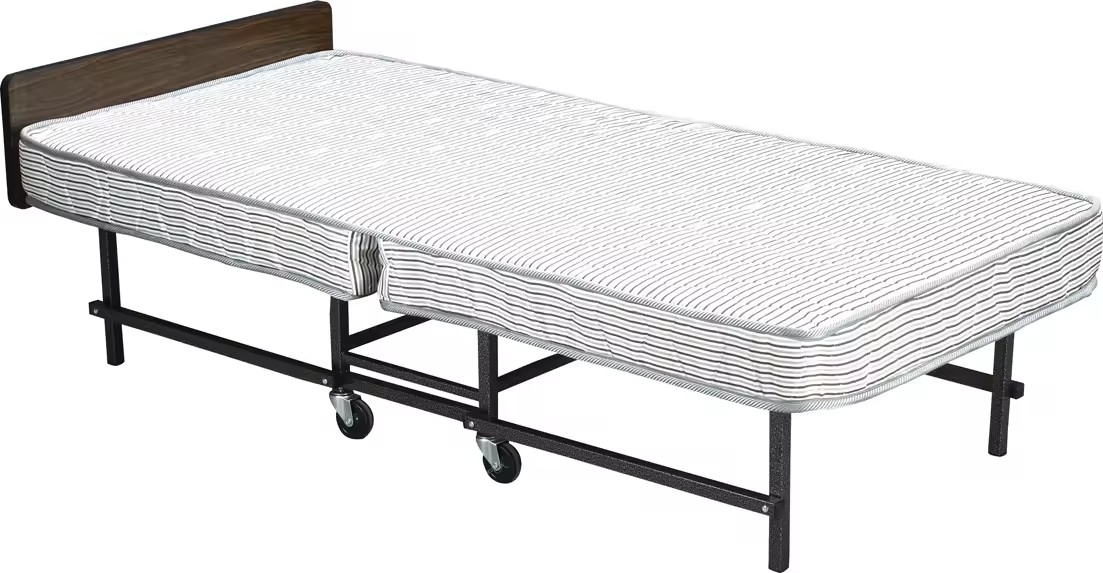 Steel metal double size folding foam beds