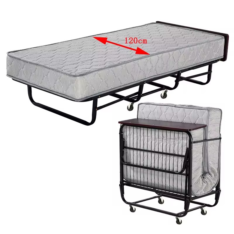 Cheap comfortable portable single double metal furniture folding bed mattress