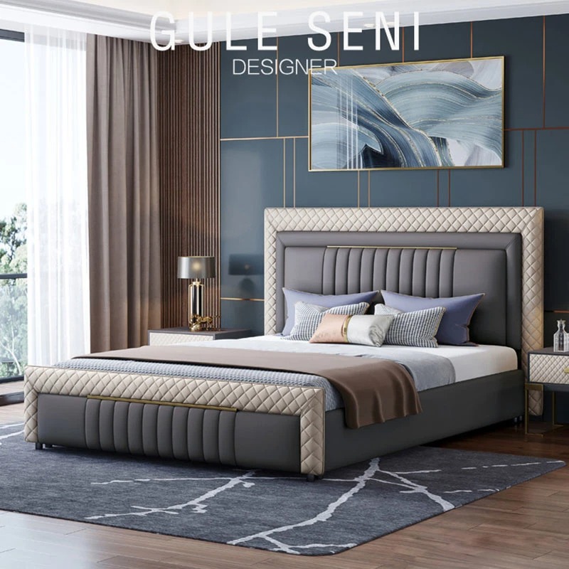 Luxury Wholesale Factory Queen Bedroom Double Leather Cheap Bed Hotel Furniture