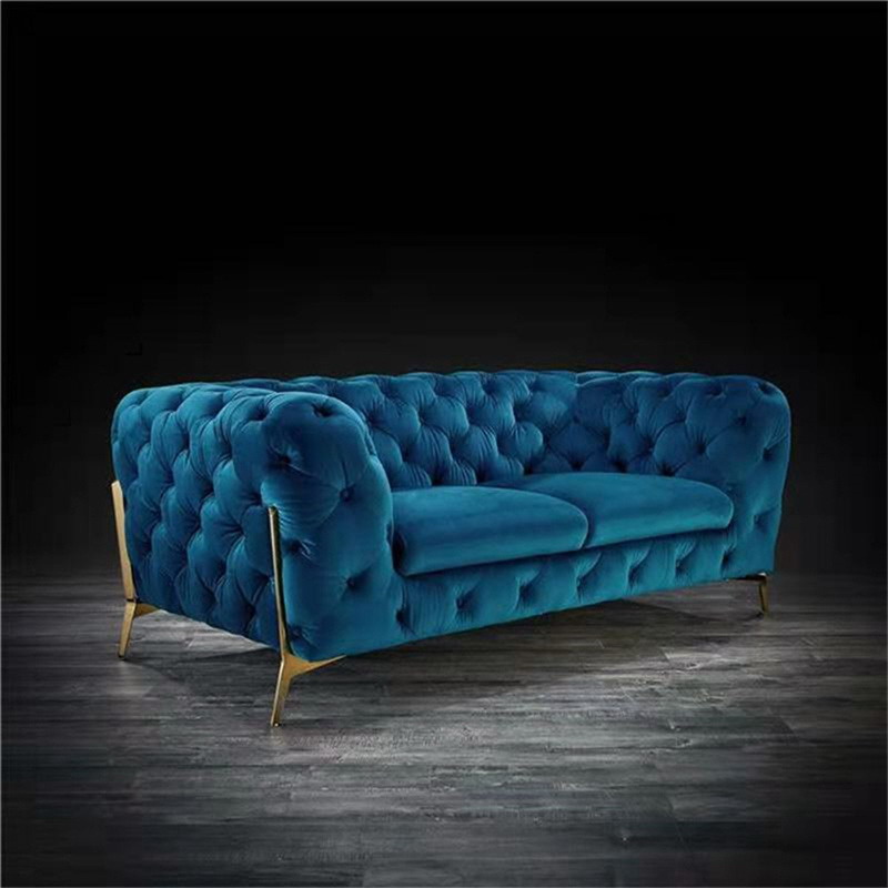 Foshan Furniture Living Room Furniture Italian Tufted Fabric Luxury Sofa