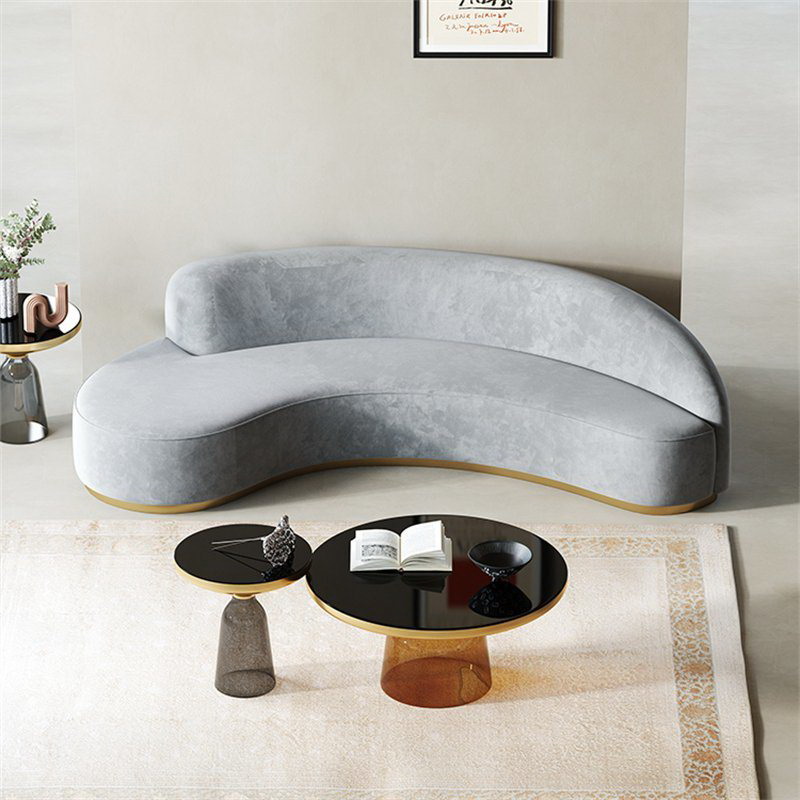 Living Room luxurious cloth art cushion curve sofa