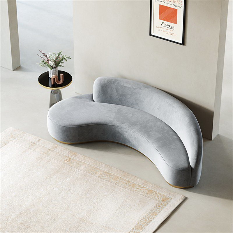 Living Room luxurious cloth art cushion curve sofa