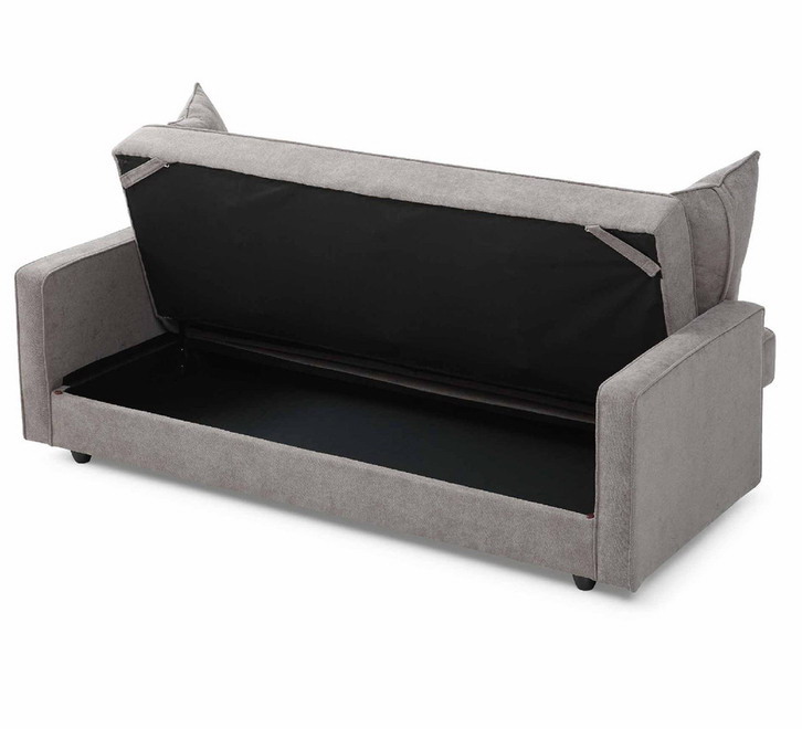 Fabric Three Person Simple Leisure Sofa Bed