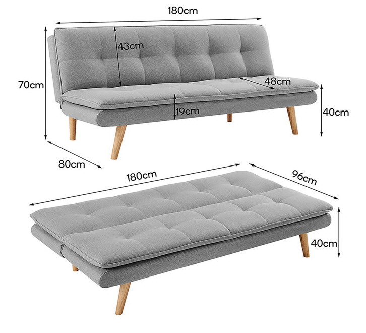 Family homestay three person simple folding sofa bed